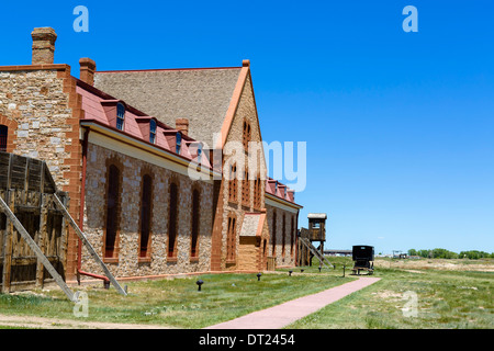 Wyoming Territorial Prison Museum, dove i fuorilegge Butch Cassidy era una volta imprigionato, Laramie, Wyoming USA Foto Stock
