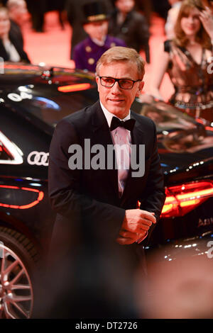 Berlino, Germania, 6 febbraio, 2014. Christoph Waltz assiste il "Grand Hotel di Budapest ' Premiere presso la 64Berlinale annuale Festival Internazionale del Film alla Berlinale Palast nel febbraio 6th, 2014 a Berlino, Germania. Credito: Janne Tervonen/Alamy Live News Foto Stock