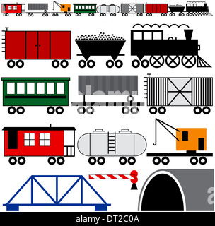 Treni auto e motore per fare il vostro proprio treno Foto Stock
