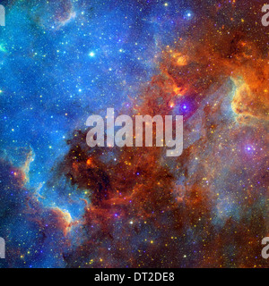 Vista del Nord America nebula prese dal telescopio spaziale Spitzer. La nebulosa è chiamato dopo la sua forma. Foto Stock