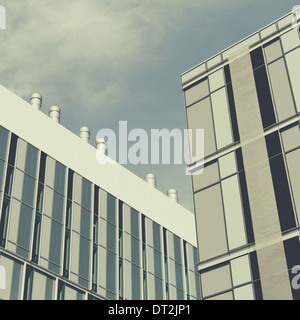 Alti edifici moderni nella città di Seattle uno stile architettonico moderno e materiali da costruzione Foto Stock