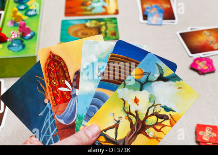 Dixit carte da gioco Foto Stock