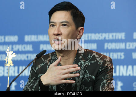 Berlino, Germania. 8 Feb 2014. Attore Nick Cheung partecipa a una conferenza stampa per promuovere il film 'quel demone nell' Al sessantaquattresimo Berlinale Festival Internazionale del Cinema di Berlino, Germania, il 8 febbraio 2014. Credito: Zhang ventola/Xinhua/Alamy Live News Foto Stock