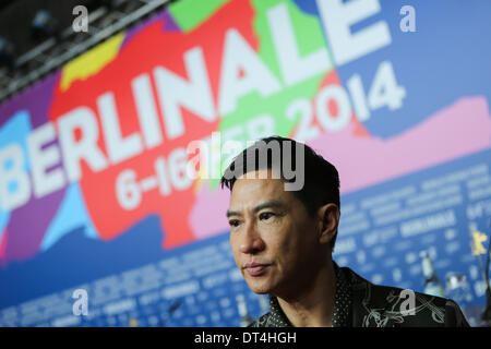 Berlino, Germania. 8 Feb 2014. Attore Nick Cheung partecipa a una conferenza stampa per promuovere il film 'quel demone nell' Al sessantaquattresimo Berlinale Festival Internazionale del Cinema di Berlino, Germania, il 8 febbraio 2014. Credito: Zhang ventola/Xinhua/Alamy Live News Foto Stock