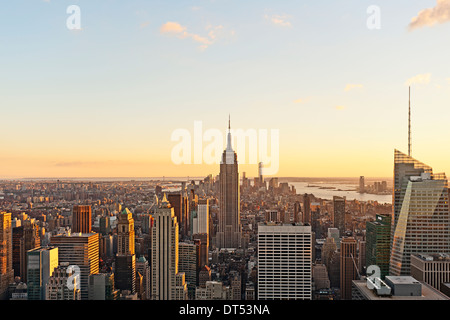 Empire state Building Aerial View New York Skyline Foto Stock