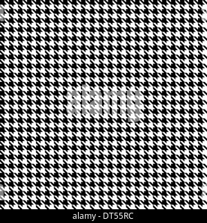 Bianco-nero e sfondo houndstooth -seamless Foto Stock