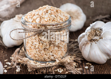 Cumulo di aglio Spice (dettagliate di close-up shot) Foto Stock