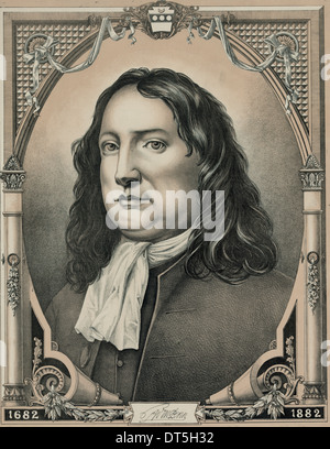 William Penn, imprenditore, filosofo, Quaker, 1644 - 1718 Foto Stock