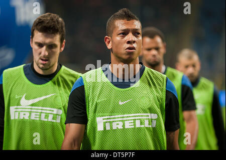 Milano, Italia. Il 9 febbraio, 2014. Iguain (Inter) durante la Serie Amatch tra Inter vs Sassuolo, su 09 Febbraio, 2014. Foto: Adamo di Loreto/NurPhoto Credito: Adamo di Loreto/NurPhoto/ZUMAPRESS.com/Alamy Live News Foto Stock