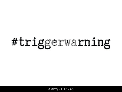 Selfharm parole chiave che vengono utilizzati in social media come instagram e tumblr : triggerwarning Foto Stock