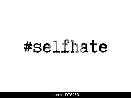 Selfharm parole chiave che vengono utilizzati in social media come instagram e tumblr : selfhate Foto Stock