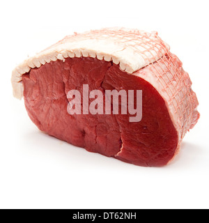 Fesa di manzo inglese giunto (0.8kg) isolato su una bianca di sfondo per studio. Foto Stock