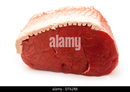 Fesa di manzo inglese giunto (0.8kg) isolato su una bianca di sfondo per studio. Foto Stock