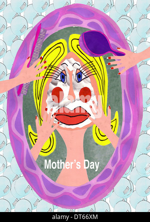 Beverley re Leeds West Yorkshire Europa Festa della Mamma biglietto di auguri Foto Stock