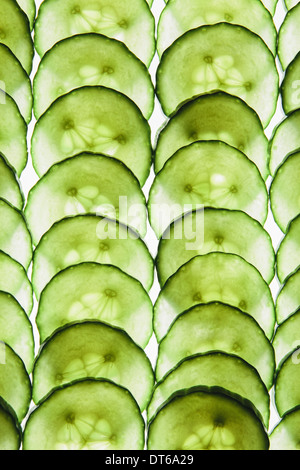 Organici fette di cetriolo Foto Stock