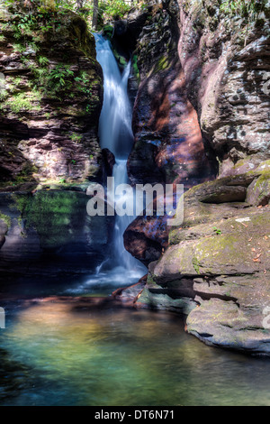 Ricketts Glen porti Glens Area Naturale, un cittadino monumento naturale, Adams cade Foto Stock