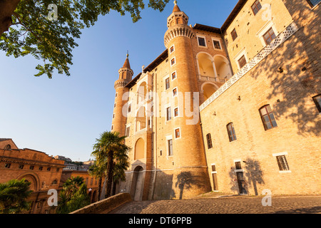 Il Palazzo Ducale di Urbino Umbria Italia Foto Stock