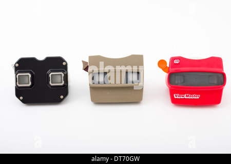 View-Master stereoscopica in 3-D viewer toy i primi modelli da Sawyer più tardi Fisher-Price Foto Stock
