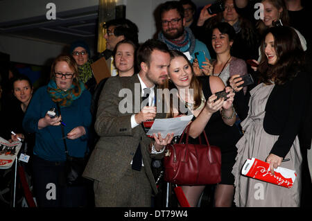 Berlino, Germania. 10 Febbraio, 2014. Aaron Paul frequentando il 'una lunga strada all' premiere al 64esimo Festival Internazionale del Cinema di Berlino / Berlinale 2014 il 10 febbraio 2014 a Berlino, Germania. Credito: dpa/Alamy Live News Foto Stock