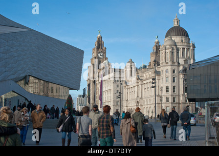 Pier Head Liverpool Foto Stock