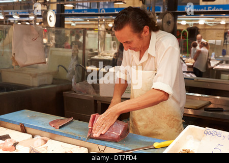 Mercato del pesce a Jerez de la Frontera Foto Stock