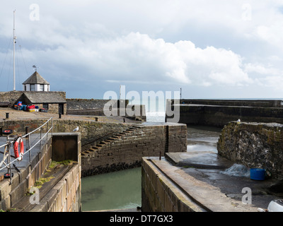 Charlestown, Cornwall, tradizionale del XVIII secolo port Foto Stock