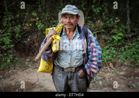 Ritratto di contadini in Guatemala Foto Stock