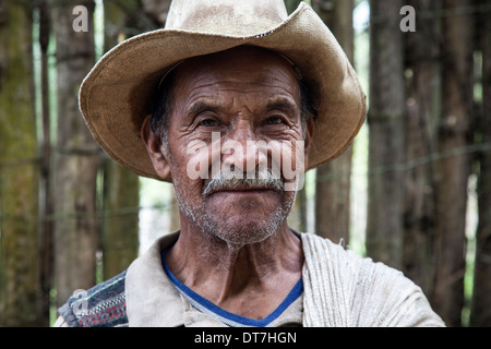 Ritratto di contadini in Guatemala Foto Stock