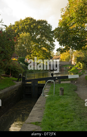 La navigazione di Avon canal blocca Stratford on Avon Foto Stock