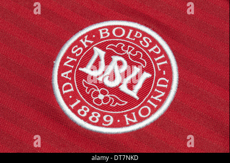 Close up del Danish National Football team kit Foto Stock