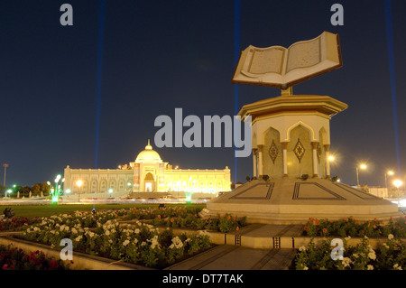 Sharjah Light Festival, Corano, emirato Sharjah Emirati Arabi Uniti, Vicino Oriente Foto Stock