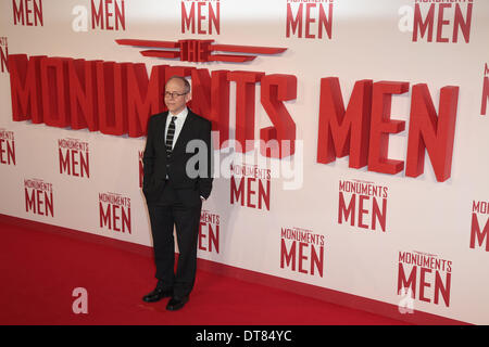 Londra, UK, 11 febbraio 2014 Bob Balaban arriva in UK Premiere di 'i monumenti uomini'' all'Odeon Leicester Square foto: MRP Credito: MRP/Alamy Live News Foto Stock