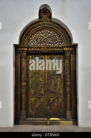 Ornati porta Zanzibar Foto Stock