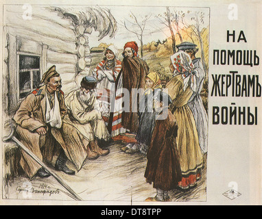 Per contribuire alla guerra offerte, 1916. Artista: Vinogradov, Sergei Arsenyevich (1869-1938) Foto Stock