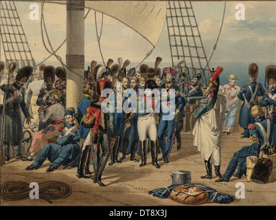 Napoleone di ritorno dall'Isola d'Elba, 1815. Artista: Vernet, Jules (1792-1843) Foto Stock