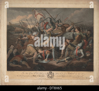 La battaglia di Agincourt il 25 ottobre 1415, 1783. Artista: Burke, Thomas (1749-1815) Foto Stock