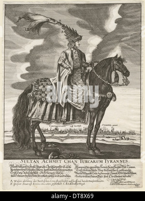 Il sultano Ahmed III (1673-1736), 1710. Artista: Anonimo Foto Stock