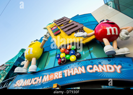 Las Vegas, Nevada-agosto 3 2012:l vista della stip e m&ms shop Foto Stock