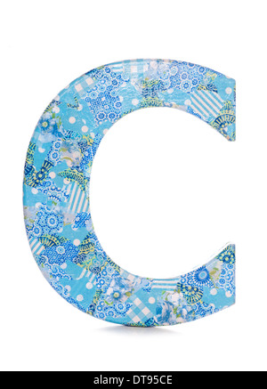 Lettera C decoupage studio ritaglio Foto Stock