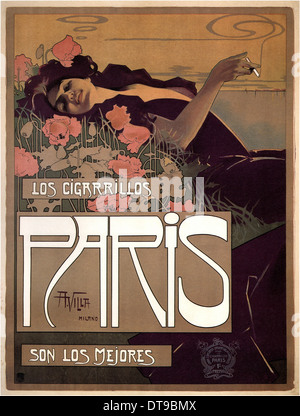 Los sigaretti, Parigi, 1901. Artista: Villa, Aleardo (1865-1906) Foto Stock