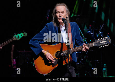 Austin, Texas, Stati Uniti d'America. Xi Febbraio, 2014. Il cantante canadese-cantautore Gordon Lightfoot esegue in concerto a ACL Live at Moody teatro di Febbraio 11, 2014 di Austin in Texas - USA. Credito: Manuel Nauta/NurPhoto/ZUMAPRESS.com/Alamy Live News Foto Stock