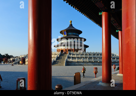 Tempio del Cielo.' Hall di preghiere per i buoni raccolti". Pechino, Cina Foto Stock