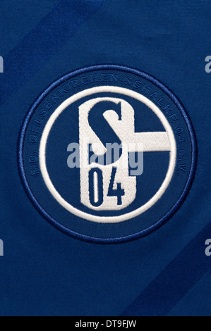 Close up FC Schalke 04 football kit squadra Foto Stock