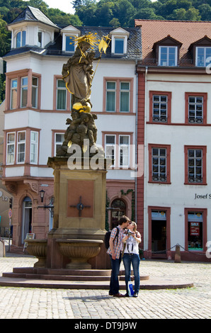 Piazza nel Baden-Wuerttemberg Heidelberg Germania Foto Stock