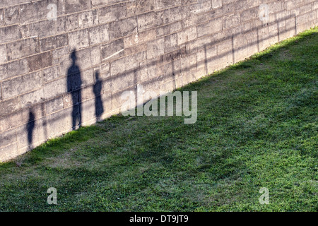 Ombre sulla parete. Foto Stock