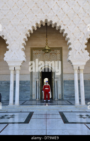 Mausoleo di Mohammed V, Boulevard Mohamed Lyazidi, Rabat, Rabat-Salé-Zemmour-Zaer regione, il Regno del Marocco Foto Stock