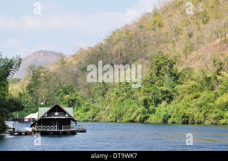 Capanna Vista Fiume Thailandia Foto Stock