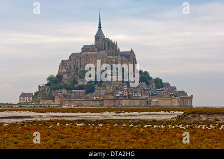 Mont Saint Michel Le Mont Saint Michel, in Normandia, Francia Foto Stock