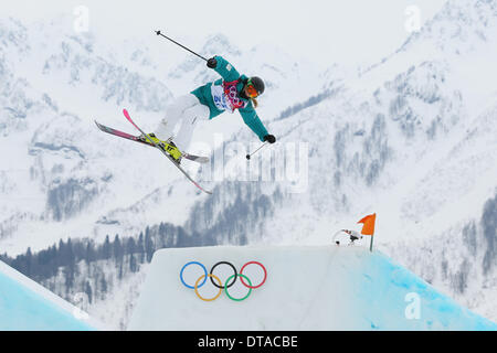 Sochi, Russia. 12 feb 2014. Anna Segal (AUS) compete in campo femminile slopestyle evento a Sochi 2014 Giochi Olimpici Invernali nel febbraio 11th, 2014. Segal terminato 4th. Credito: Azione Sport Plus/Alamy Live News Foto Stock