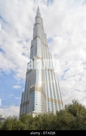 Il Burj Khalifa - Il mondo del più alto edificio - in Dubai Emirati Arabi Uniti. Foto Stock